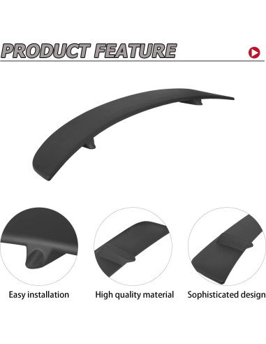 Alerón Trasero HECASA para Dodge Charger 2011-2023 Negro Mate