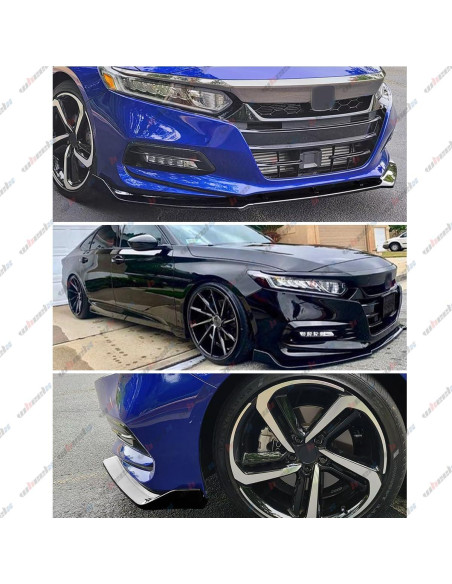 Labio Frontal WheelX para Honda Accord 2018-2020 Negro Brillante