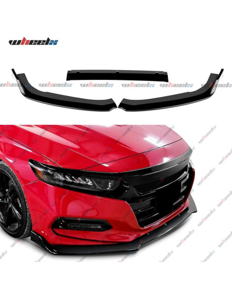 Labio Frontal WheelX para Honda Accord 2018-2020 Negro Brillante