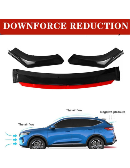 Spoiler Labio Frontal Universal Evargc + Extensión 2M + Difusor 48CM