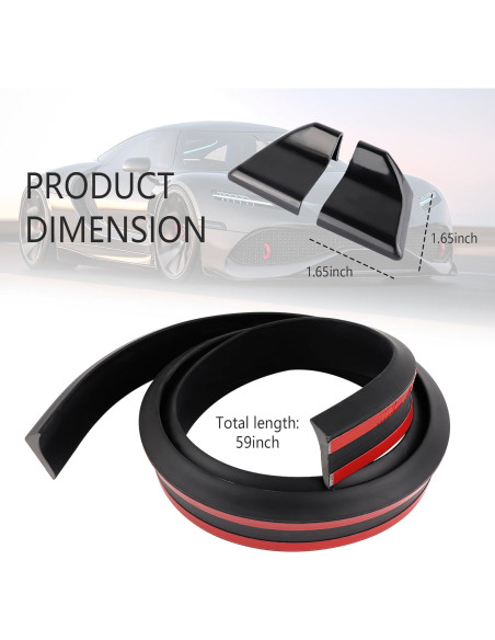 Alerón Trasero 3D Cortable Salior 1.49m PVC Negro/Fibra Carbono