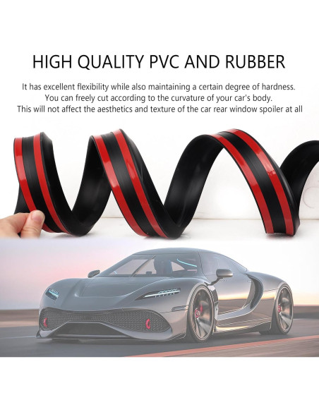 Alerón Trasero 3D Cortable Salior 1.49m PVC Negro/Fibra Carbono