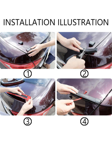 Alerón Trasero 3D Cortable Salior 1.49m PVC Negro/Fibra Carbono