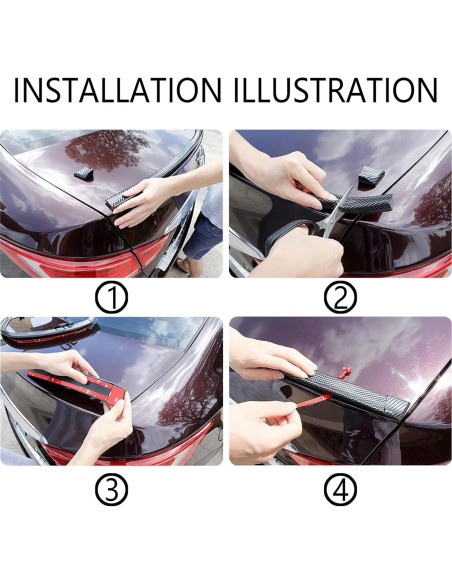 Alerón Trasero 3D Cortable Salior 1.49m PVC Negro/Fibra Carbono