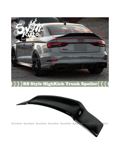 Alerón Trasero Duckbill Highkick Audi A3 S3 RS3 2014-2020 Negro 2