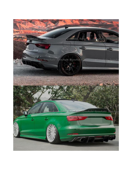 Alerón Trasero Duckbill Highkick Audi A3 S3 RS3 2014-2020 Negro