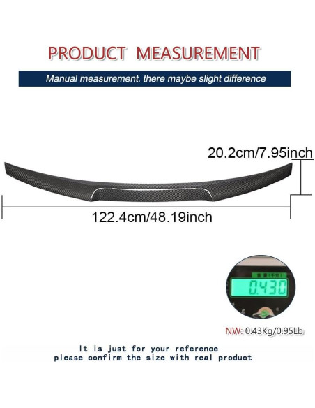 Spoiler Trasero de Fibra de Carbono JC SPORTLINE para Audi A5 S5 2017-2024