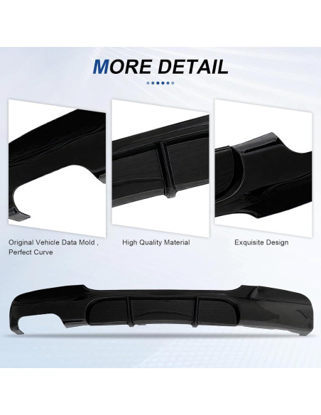 Difusor Trasero BMW M-Sport E90 E91 E92 E93 2005-2012 Doble Salida