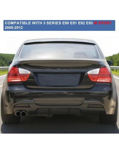 Difusor Trasero BMW M-Sport E90 E91 E92 E93 2005-2012 Doble Salida