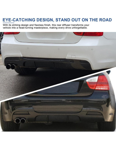 Difusor Trasero BMW M-Sport E90 E91 E92 E93 2005-2012 Doble Salida