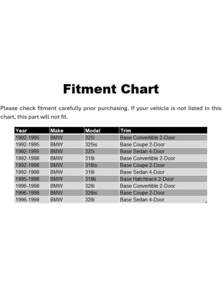 Spoiler de Maletero MagicDrift para BMW E36 1992-1998, PU Negro