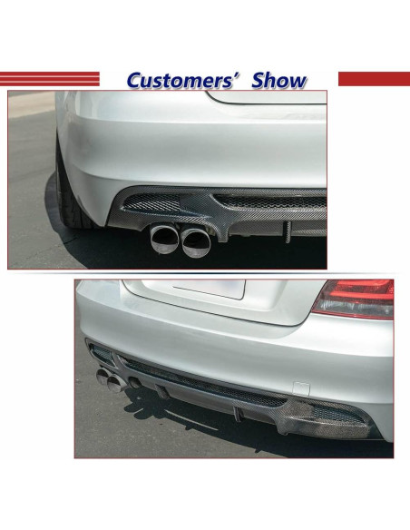 Difusor Trasero de Fibra de Carbono JC SPORTLINE para BMW Serie 1 E82 E88 2007-2013