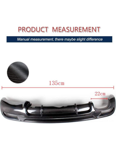 Difusor Trasero de Fibra de Carbono JC SPORTLINE para BMW Serie 1 E82 E88 2007-2013