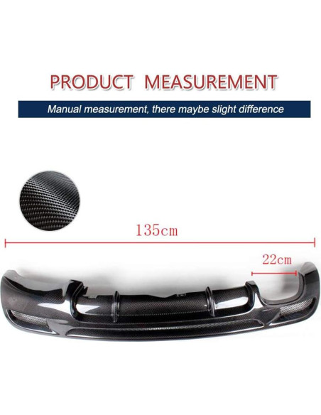 Difusor Trasero de Fibra de Carbono JC SPORTLINE para BMW Serie 1 E82 E88 2007-2013