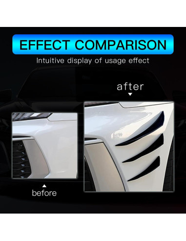 Kit de 6 Canards para Spoiler de Parachoques Arwrilt Negro