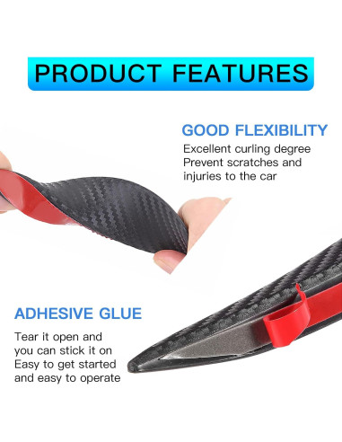 Kit de 6 Canards para Spoiler de Parachoques Arwrilt Negro