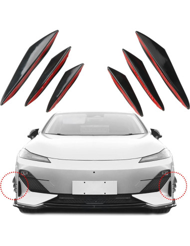 Kit de 6 Canards para Spoiler de Parachoques Arwrilt Negro