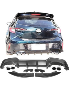 Difusor Trasero Toyota Corolla Hatchback 2019-2022 ABS Sin Pintar 2