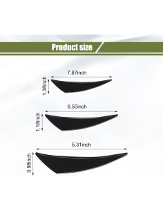 Kit 6 Divisores Labio Parachoques Frontal Nowkont Negro Brillante 2