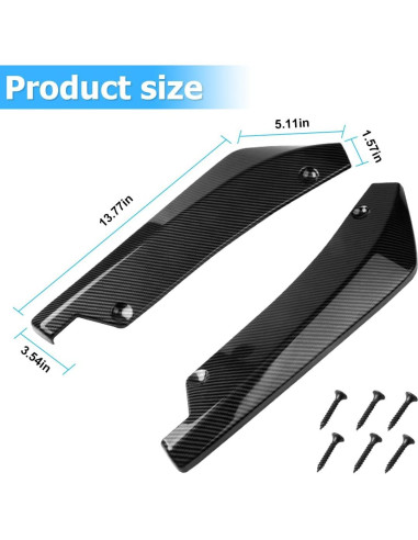 Difusores de Parachoques Trasero Mandark ABS Fibra de Carbono