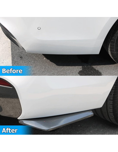 Difusores de Parachoques Trasero Mandark ABS Fibra de Carbono