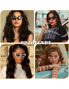 Gafas de sol Cat Eye OPTOFENDY negras para mujer 2