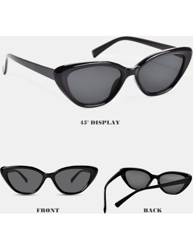 Gafas de sol Cat Eye OPTOFENDY negras para mujer
