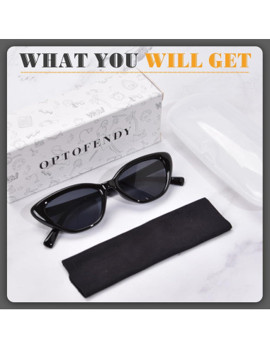 Gafas de sol Cat Eye OPTOFENDY negras para mujer