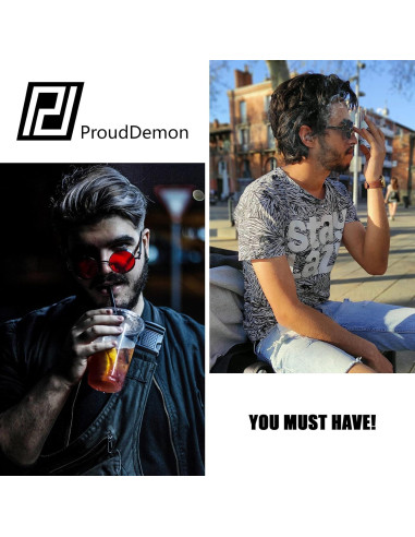 Gafas de sol steampunk redondas ProudDemon UV400