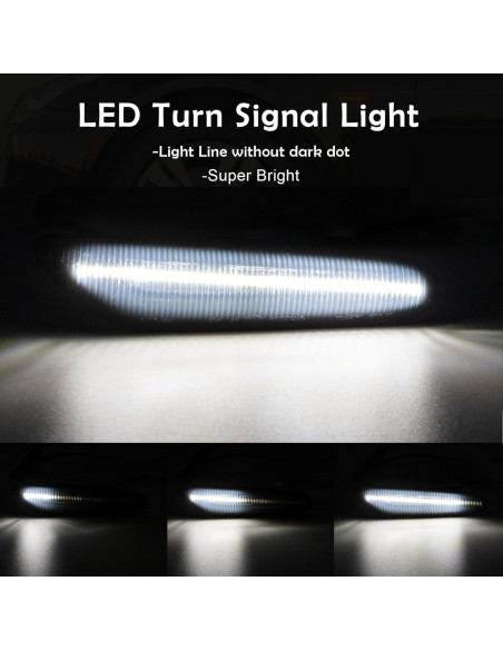 Luces de Marcador Lateral LED AUYICH Lente Ahumada 2003-2013