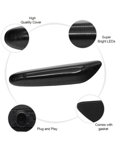 Luces de Marcador Lateral LED AUYICH Lente Ahumada 2003-2013