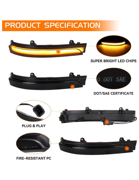 Luces LED de Giro Secuenciales FetonAuto para Espejos VW