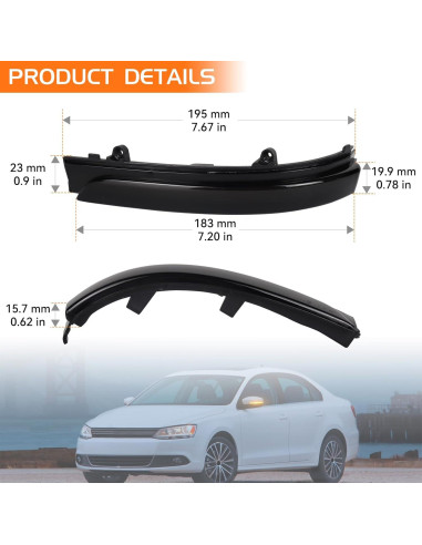 Luces LED de Giro Secuenciales FetonAuto para Espejos VW