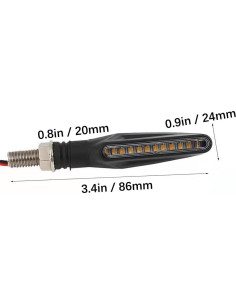 Señales de Giro LED Kardne 12V Ámbar Fluido Secuencial 2