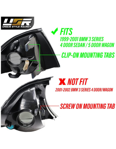 Luces de Giro DEPO para BMW E46 1999-2001 - Lente Ahumada