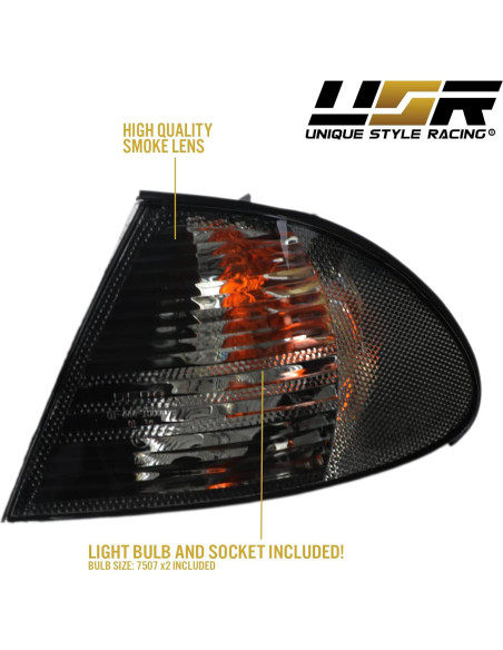 Luces de Giro DEPO para BMW E46 1999-2001 - Lente Ahumada