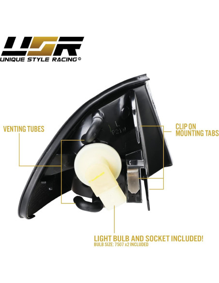 Luces de Giro DEPO para BMW E46 1999-2001 - Lente Ahumada
