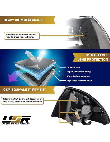 Luces de Giro DEPO para BMW E46 1999-2001 - Lente Ahumada