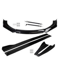 Kit de Carrocería Universal Evargc: Spoiler 180.7 cm + Faldón 200 cm + Labio 48 cm