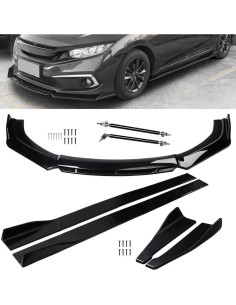 Kit de Carrocería Universal Evargc: Spoiler 180.7 cm + Faldón 200 cm + Labio 48 cm 2