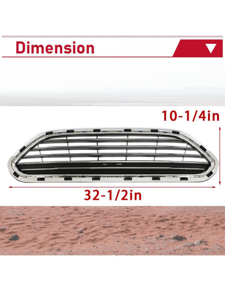 Marco de Rejilla Cromado HECASA para Ford Fiesta 2014-2019
