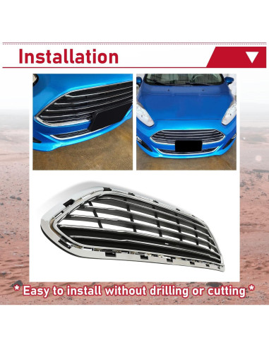 Marco de Rejilla Cromado HECASA para Ford Fiesta 2014-2019