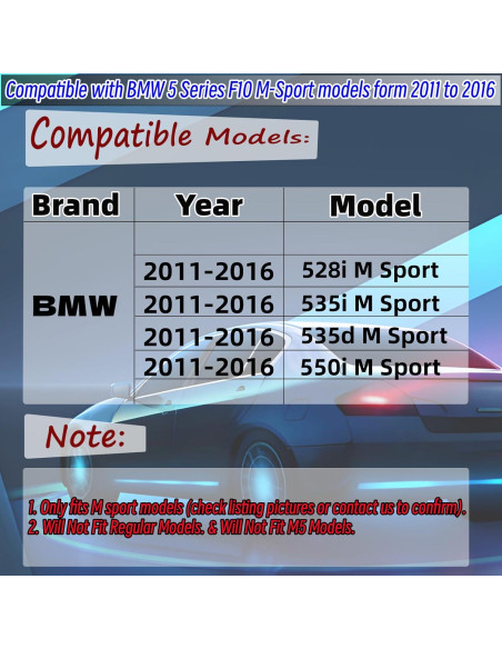 Divisor de Labio Frontal NEESPOC para BMW Serie 5 F10 2011-2016