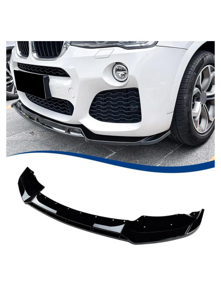 Labio Frontal BMW M-Sport F25 F26 LCI ABS Negro Brillante