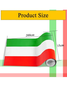 Calcomanía Decorativa de Bandera de Italia Deemars 198x15cm 2