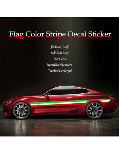 Calcomanía Decorativa de Bandera de Italia Deemars 198x15cm