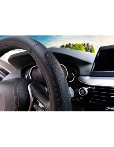 Cubierta de Volante Magnelex de Microfibra Negra 36.8-38.1 cm