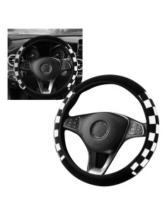 Funda de Volante Diamall Estilo Cuadros Universal Negro