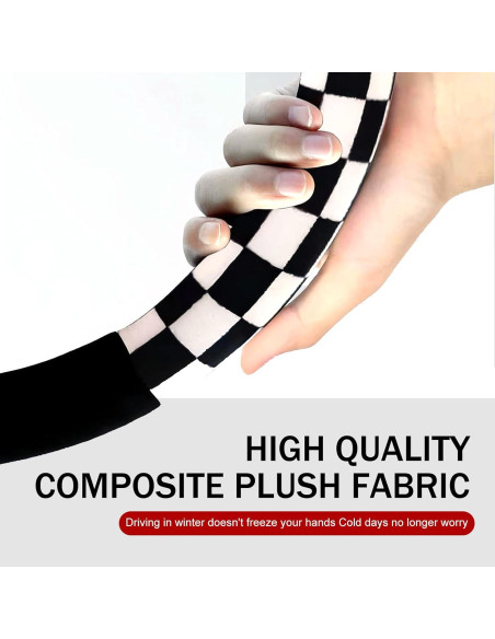 Funda de Volante Diamall Estilo Cuadros Universal Negro