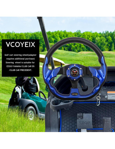 Rueda de dirección universal 31.75 cm vcoyeix azul para carrito de golf